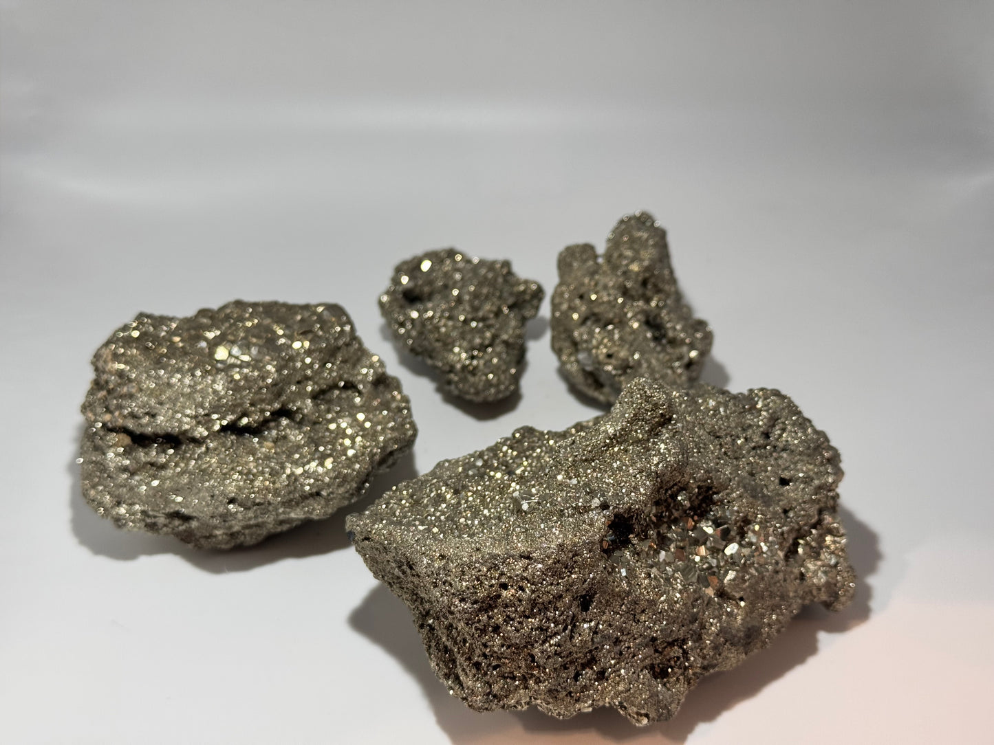 Iron pyrite crystals