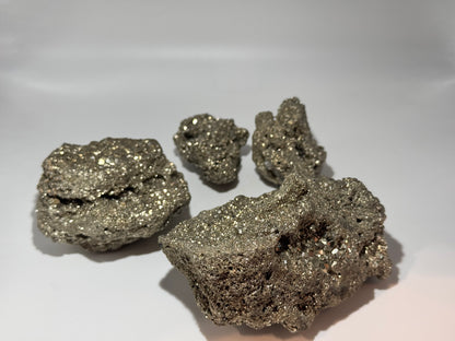 Iron pyrite crystals