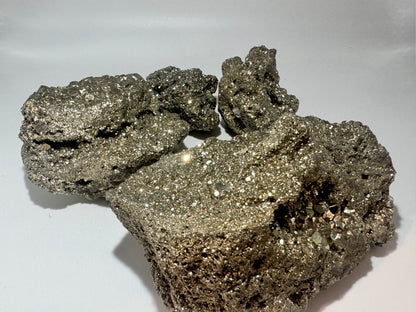 Iron pyrite crystals