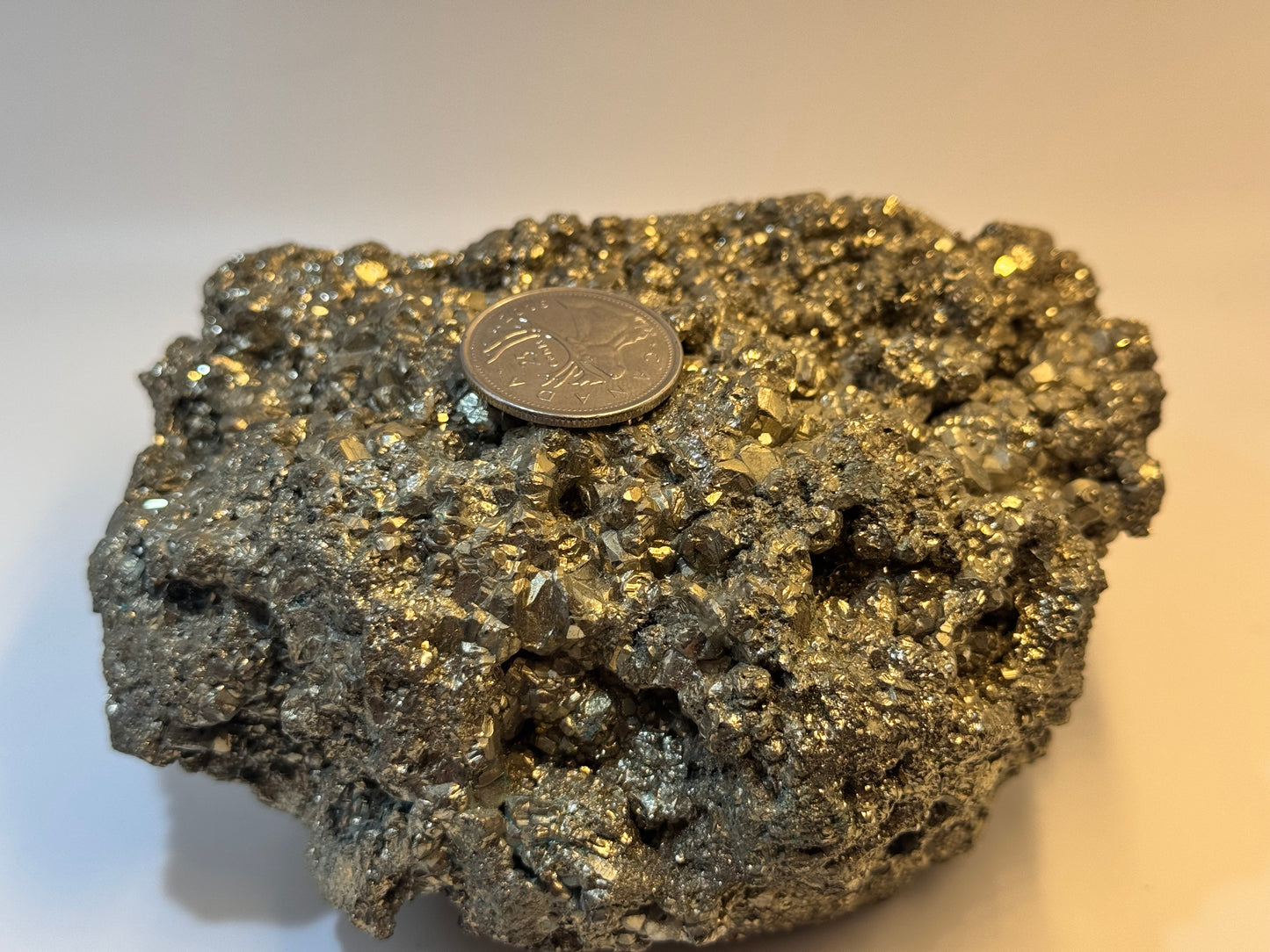 Iron pyrite crystals