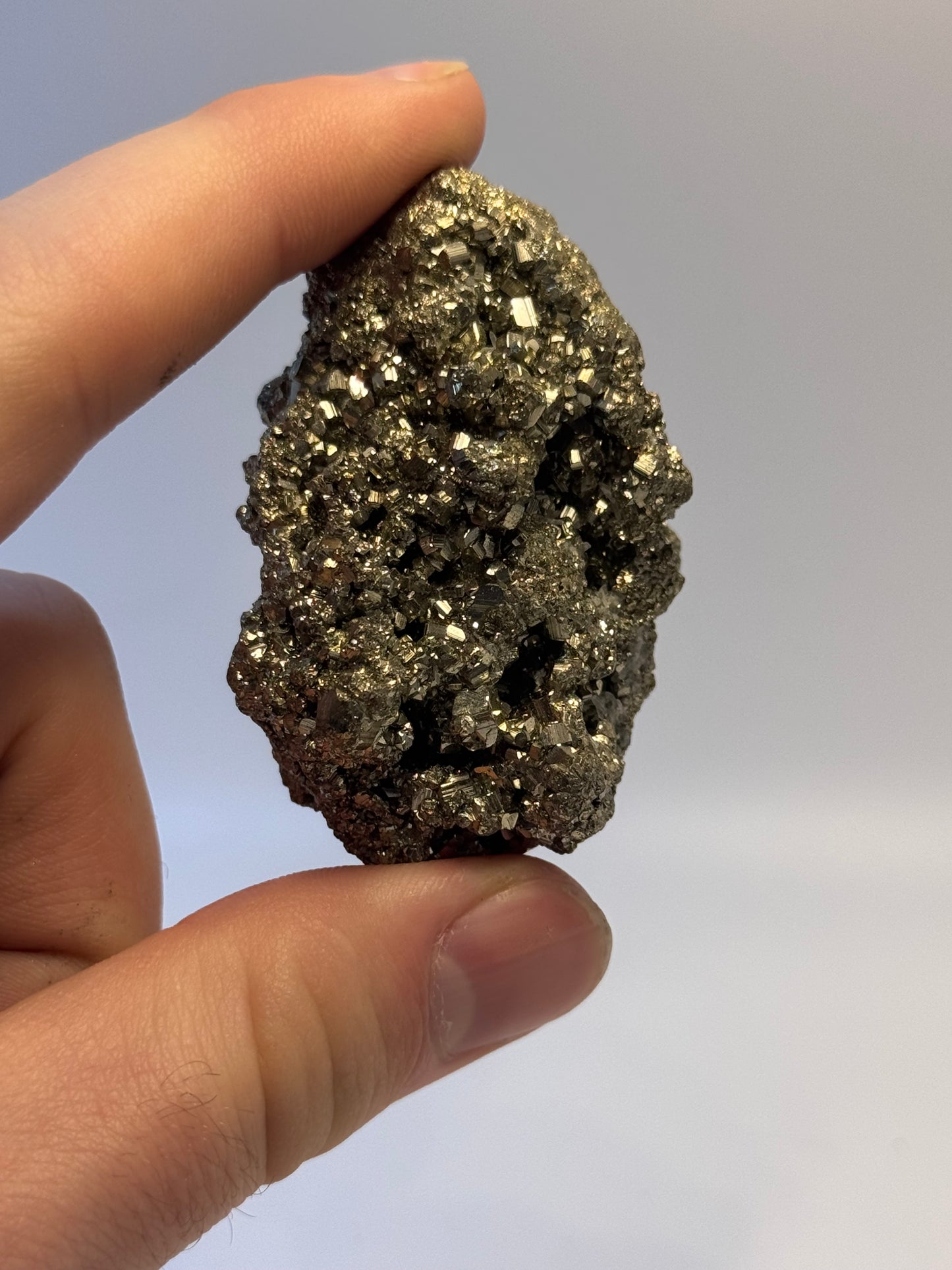 Iron pyrite crystals