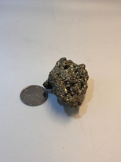 Iron pyrite crystals