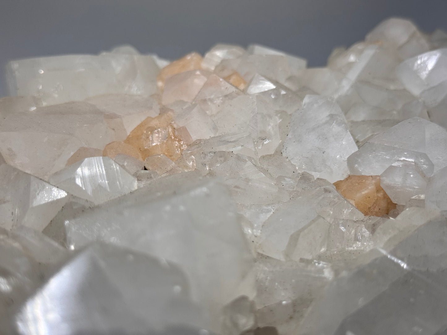 Large Apophyllite & Peach Calcite