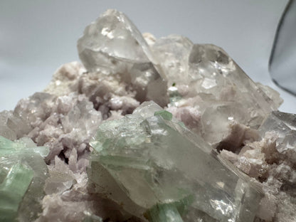 Tourmaline lepidolite and quartz