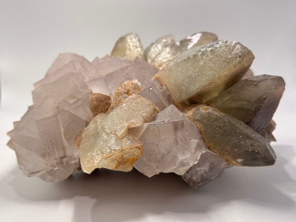 Dogtooth calcite fluorite cluster