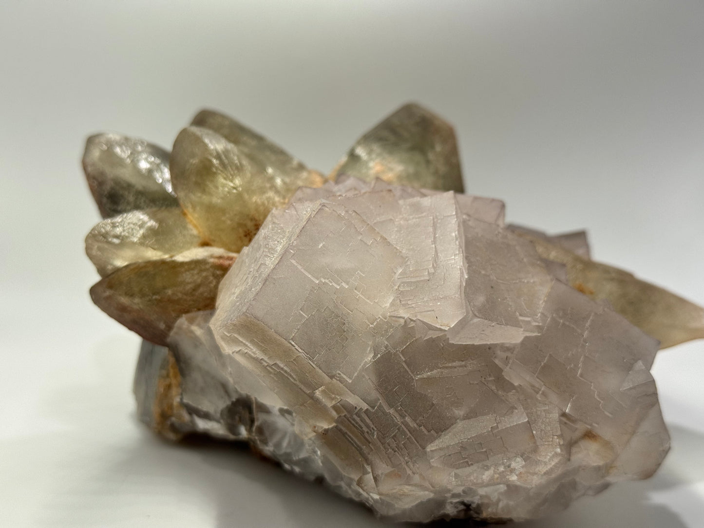 Dogtooth calcite fluorite cluster