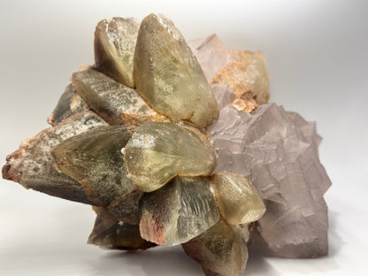 Dogtooth calcite fluorite cluster