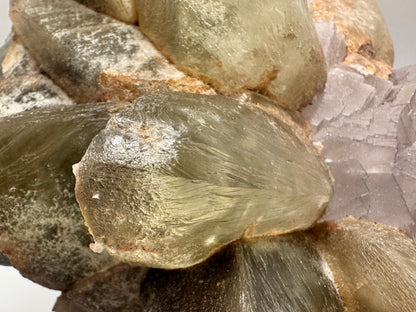 Dogtooth calcite fluorite cluster