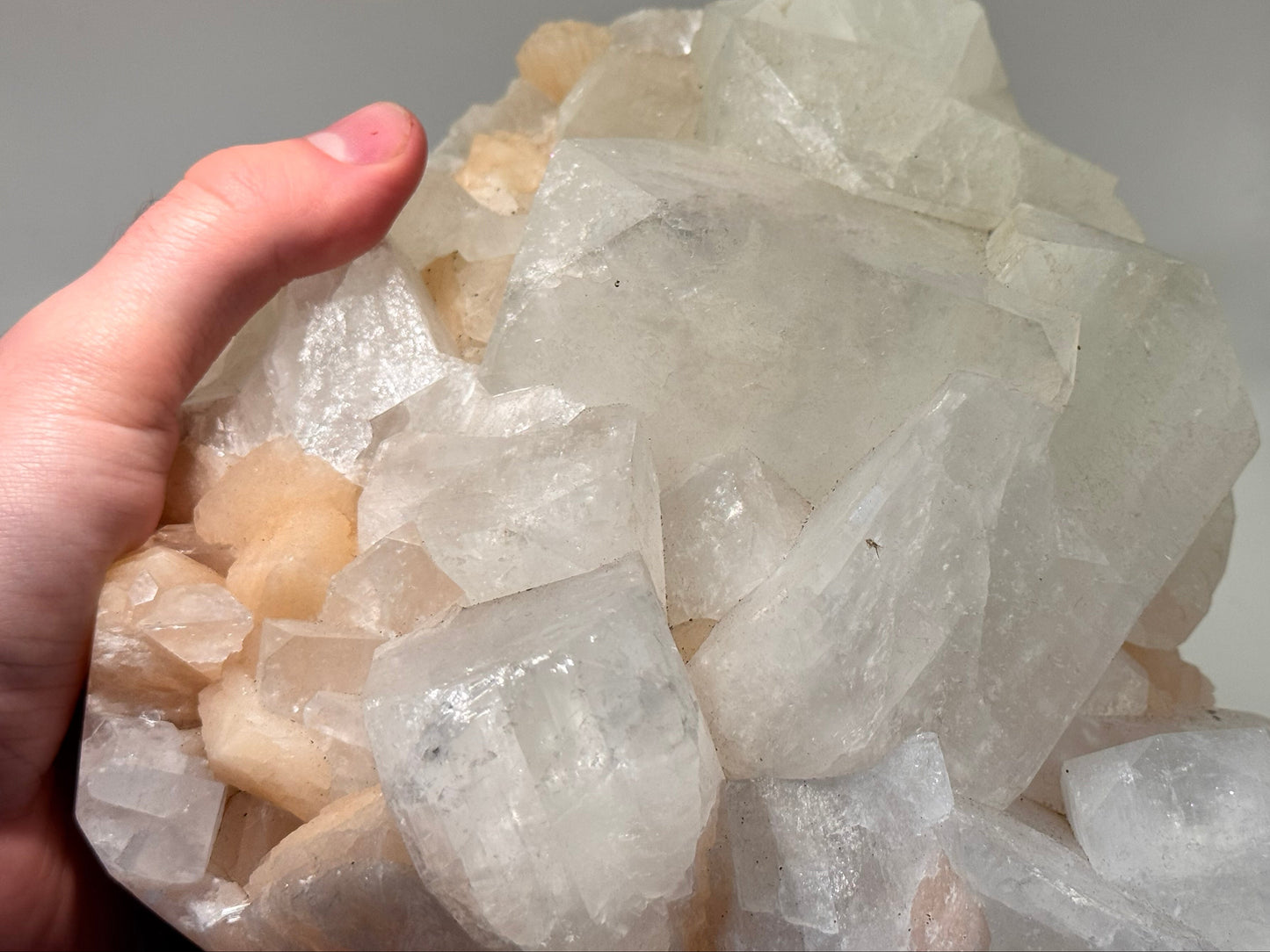 Apophyllite and Peach stone