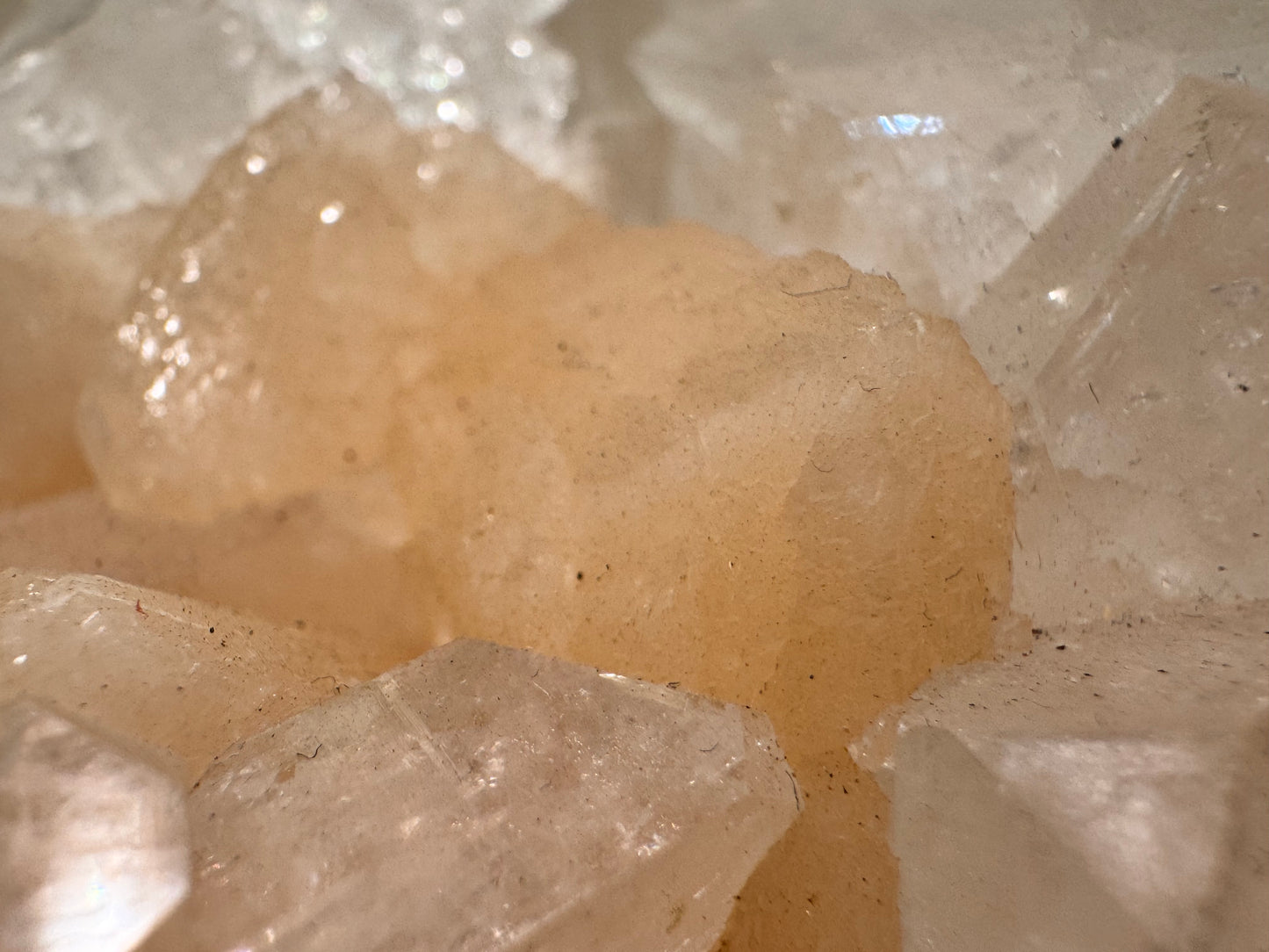 Apophyllite and Peach stone