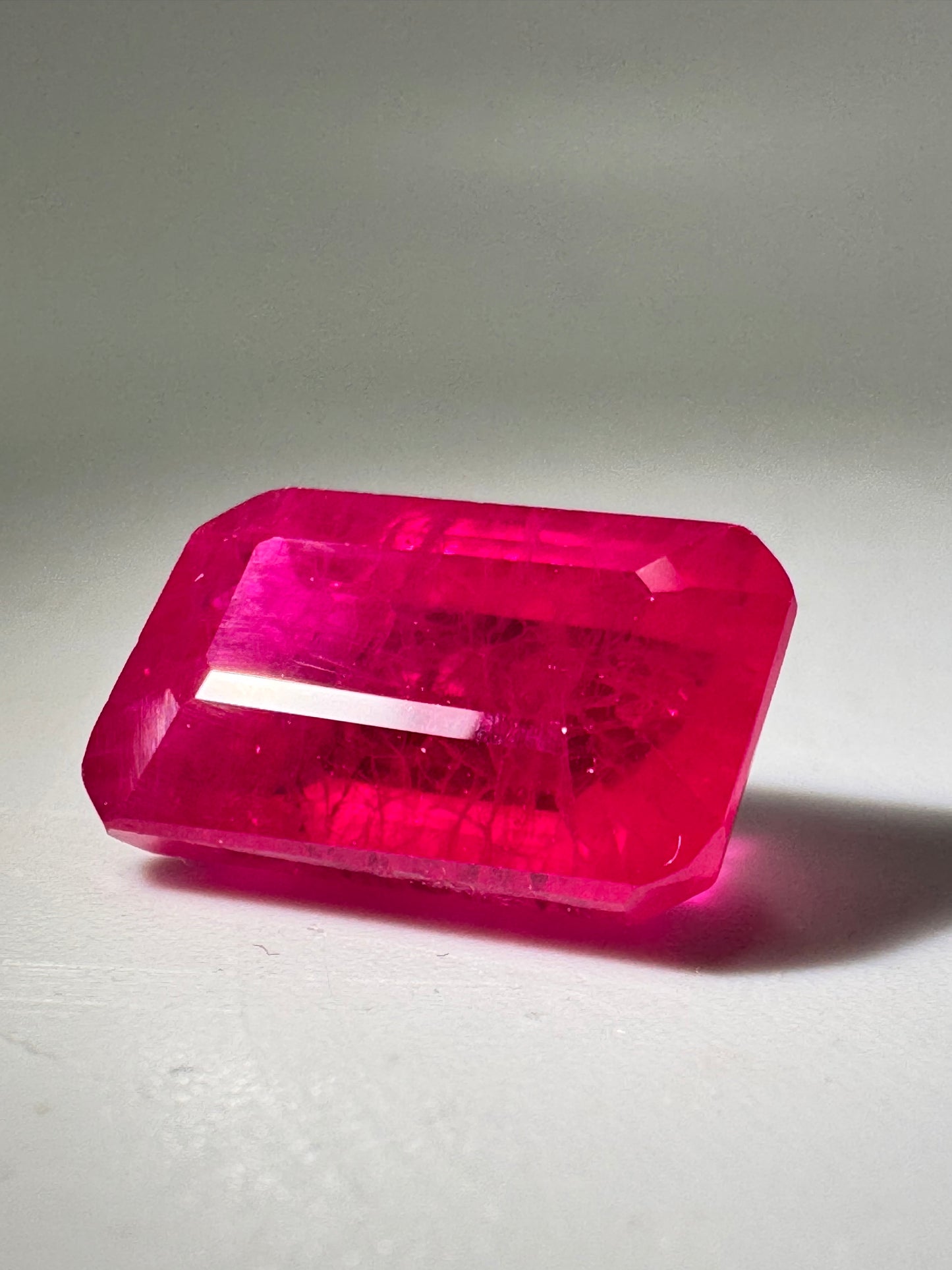 natural faceted ruby
