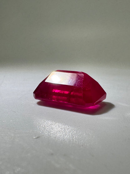 natural faceted ruby