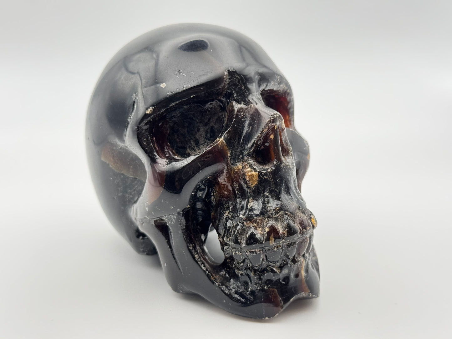 amber skull head