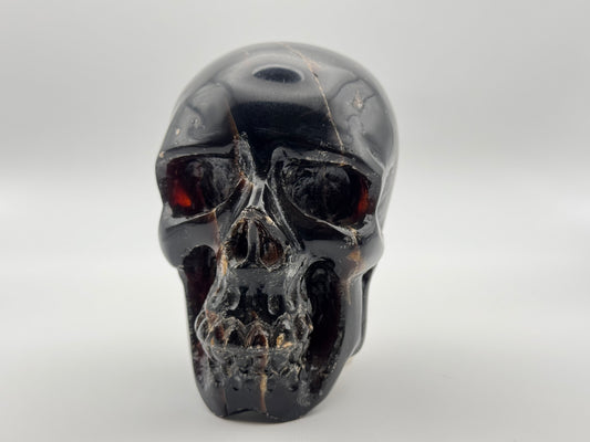 amber skull head
