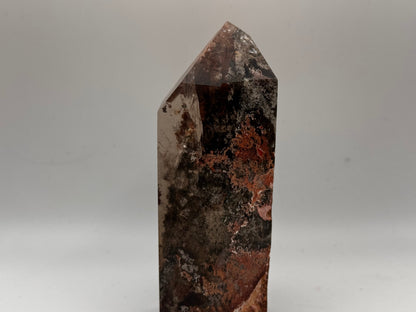 smokey quartz and moss agate Pillar