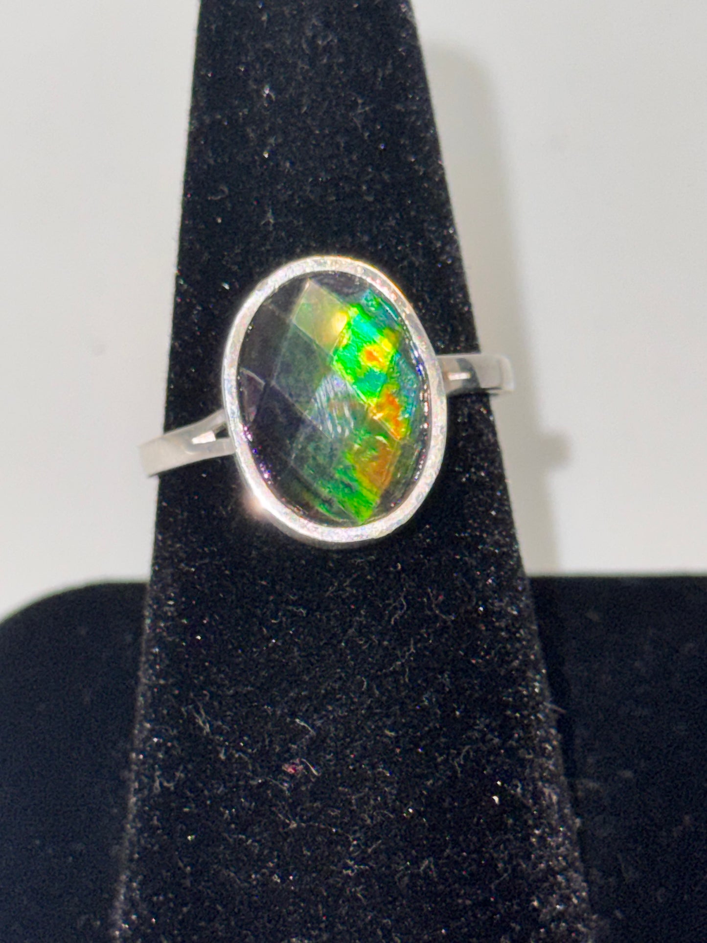 Ammolite ring