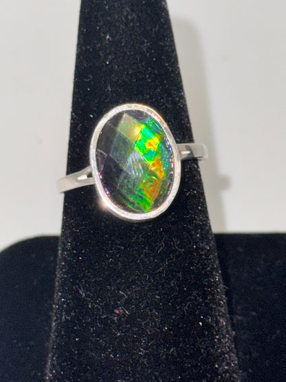 Ammolite ring