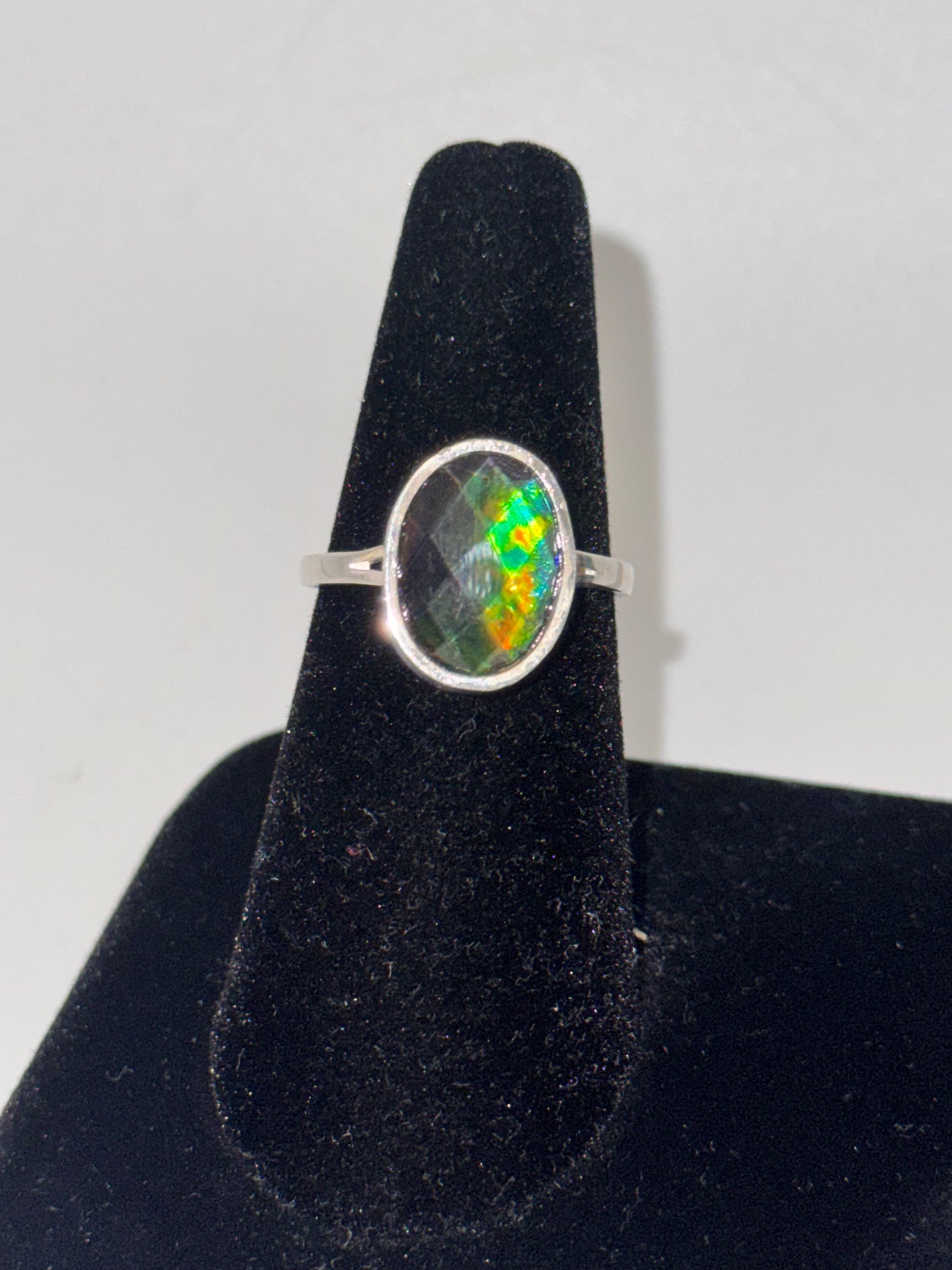 Ammolite ring