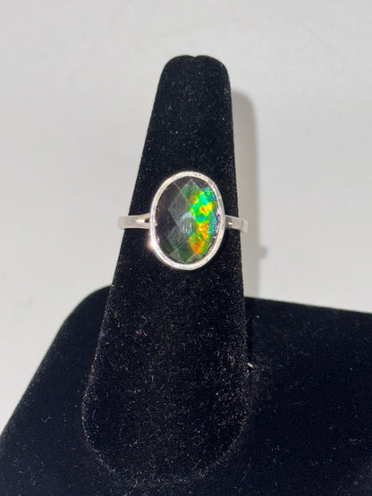Ammolite ring