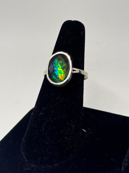 Ammolite ring