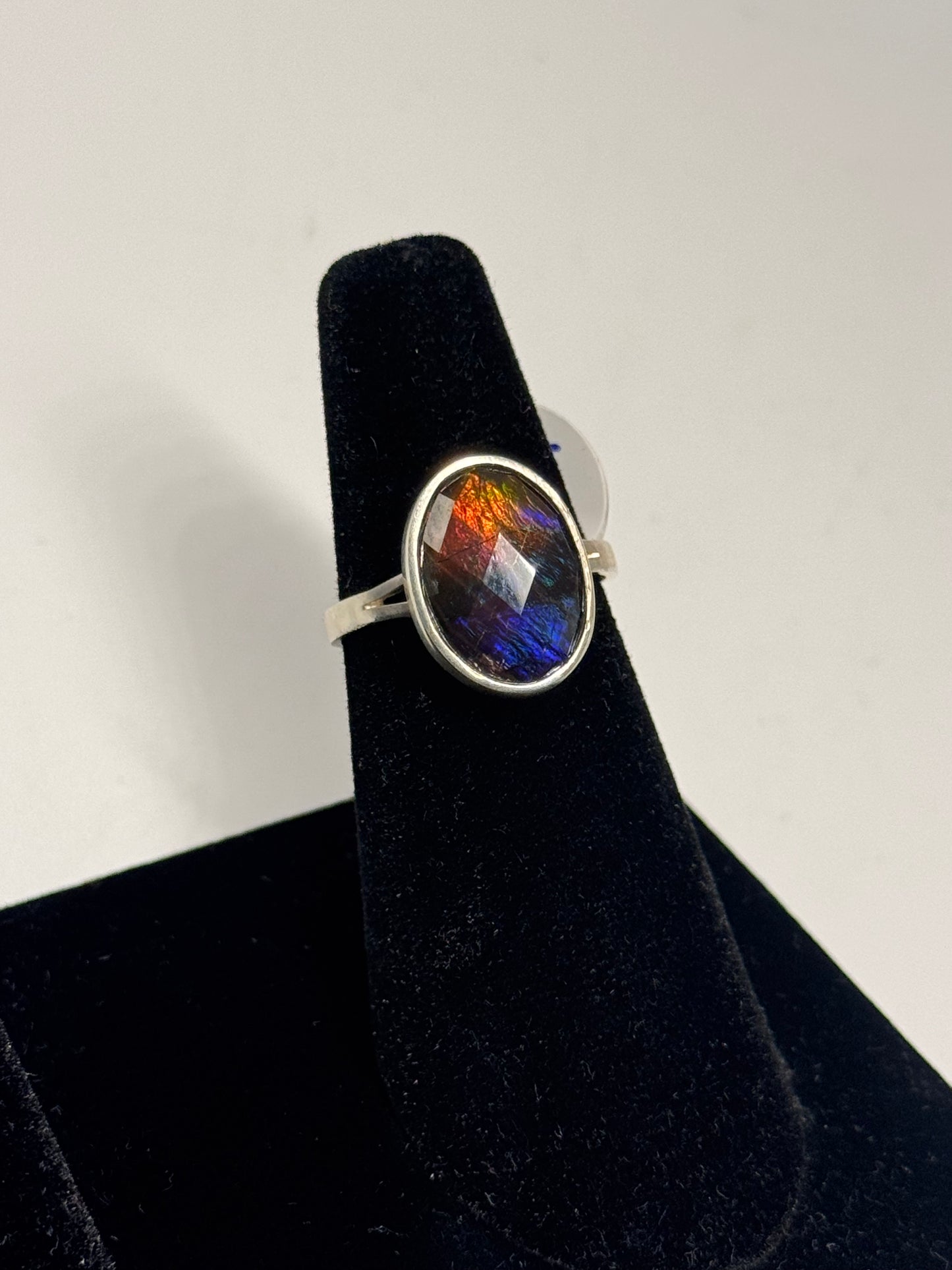 Ammolite ring