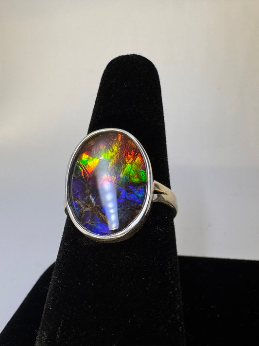 Ammolite ring