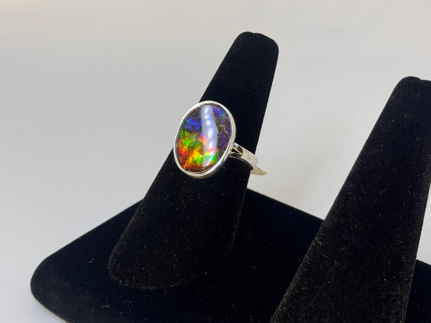 Ammolite ring