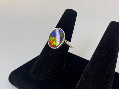 Ammolite ring