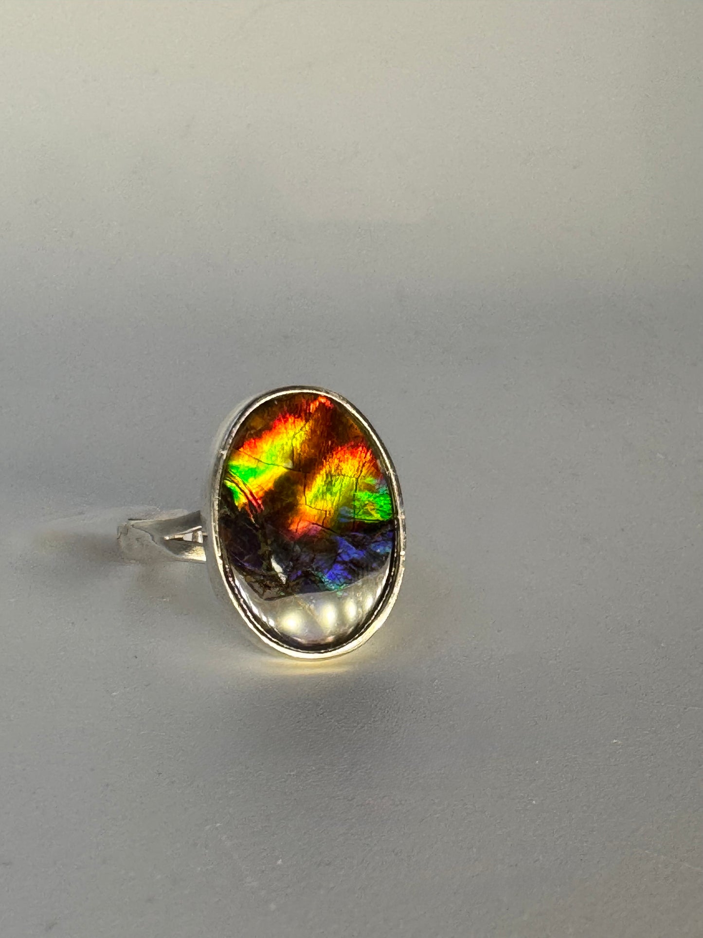Ammolite ring