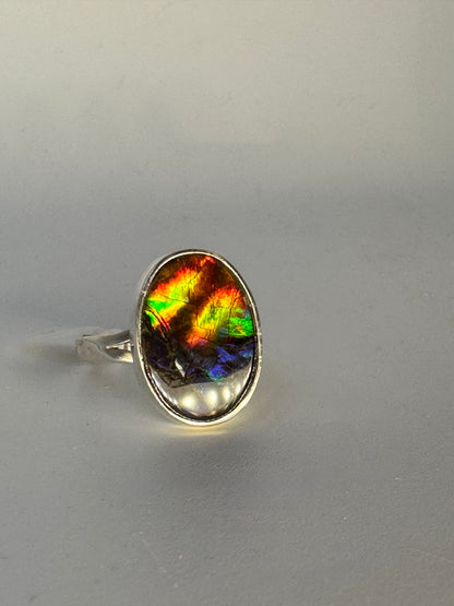 Ammolite ring