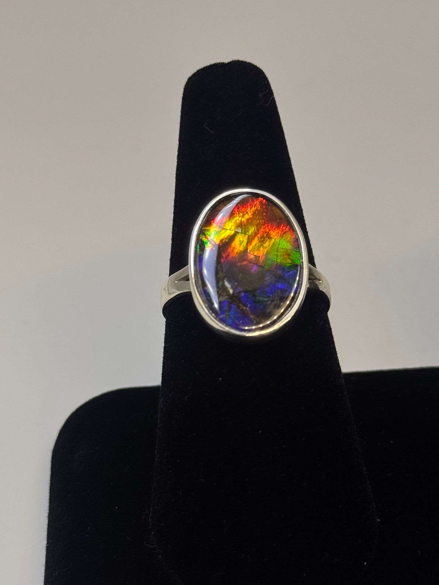 Ammolite ring