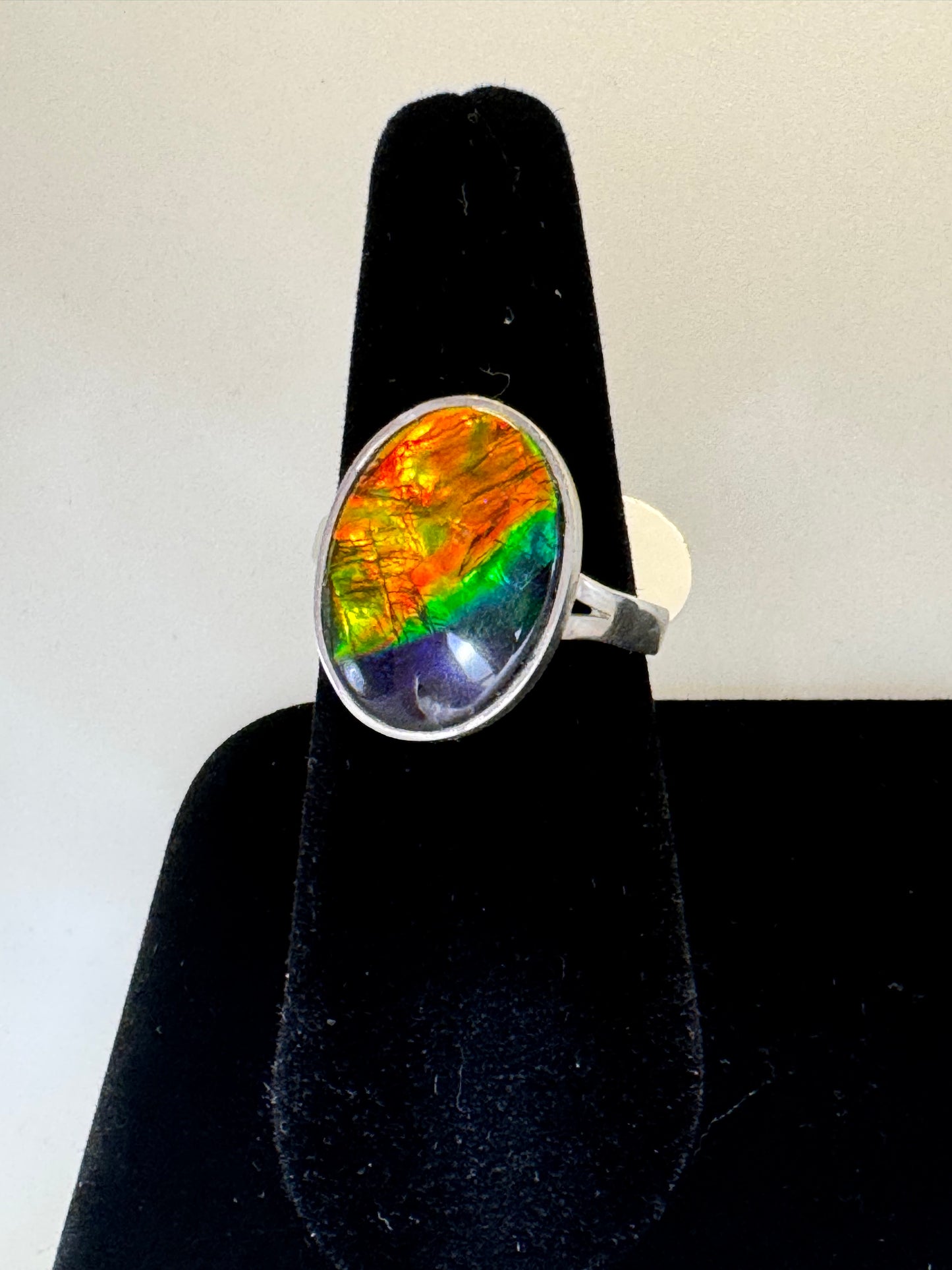 beautiful ammolite ring