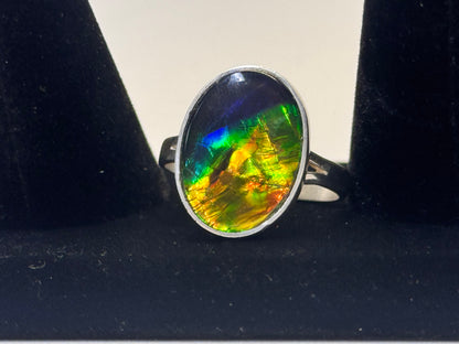 beautiful ammolite ring