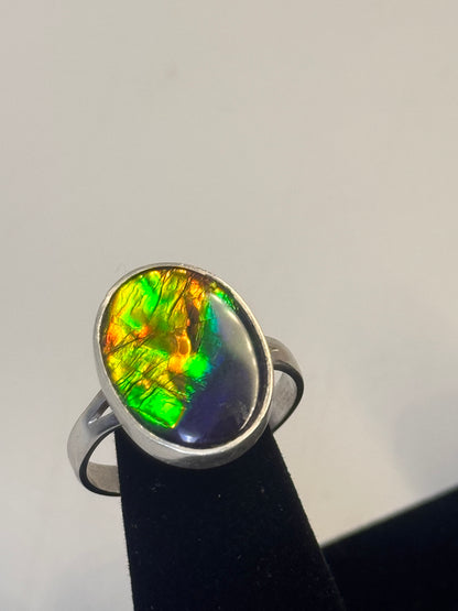 beautiful ammolite ring