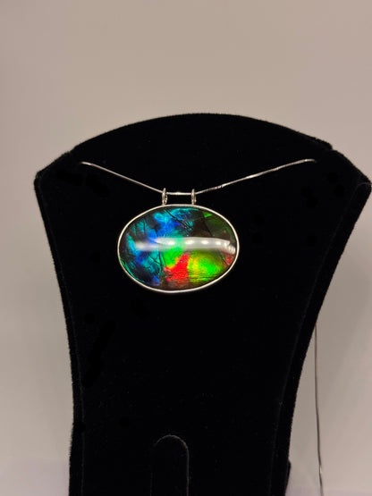 Oval Ammolite pendant