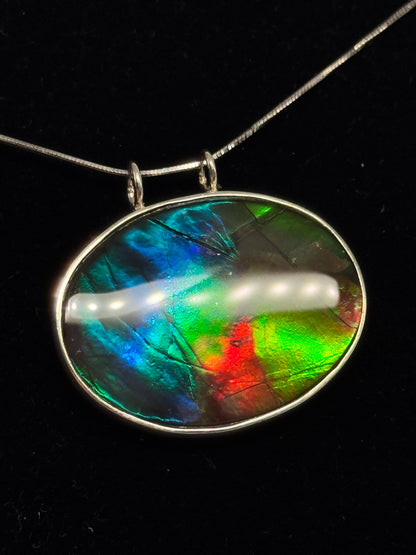 Oval Ammolite pendant
