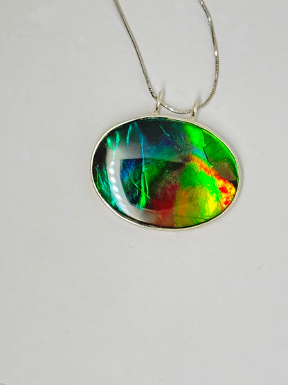 Oval Ammolite pendant