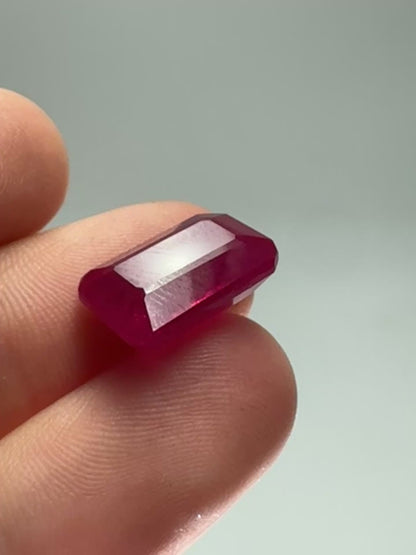 natural faceted ruby