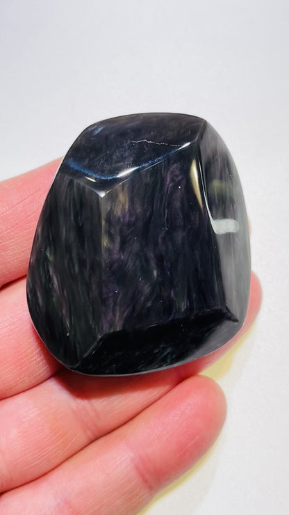Rainbow & Velvet Obsidian, High Grade palm stone