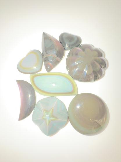 Rainbow Obsidian cabochons