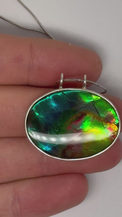 Oval Ammolite pendant