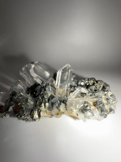 specialty pyrite quartz cluster