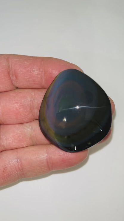 Rainbow Obsidian Palm Stone 37g medium