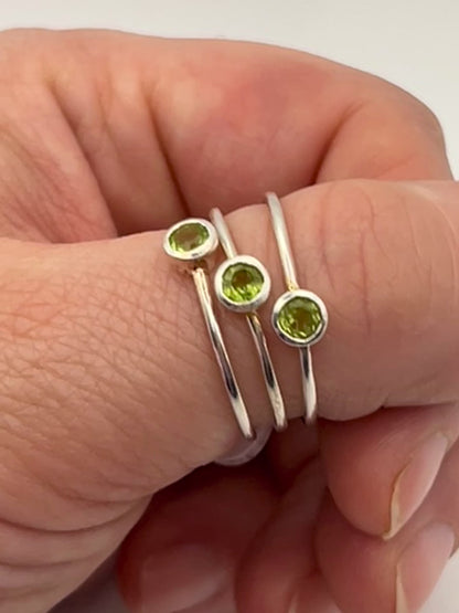 Delicate Peridot Ring