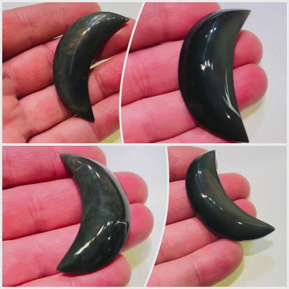 Rainbow Obsidian, Moon Shaped Cabochon