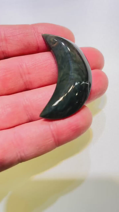 Rainbow Obsidian, Moon Shaped Cabochon